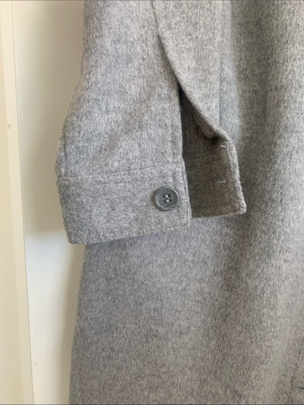 Jessica Simpson Gray Long Button-Front Trench Coat - Picture 3 of 6